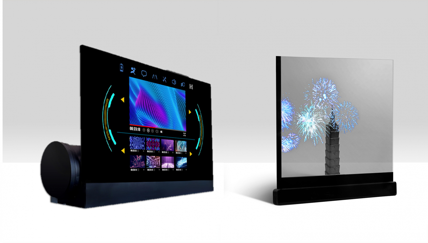 可捲式、折疊性、高透明